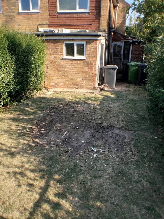 After: the same construction waste job once cleared