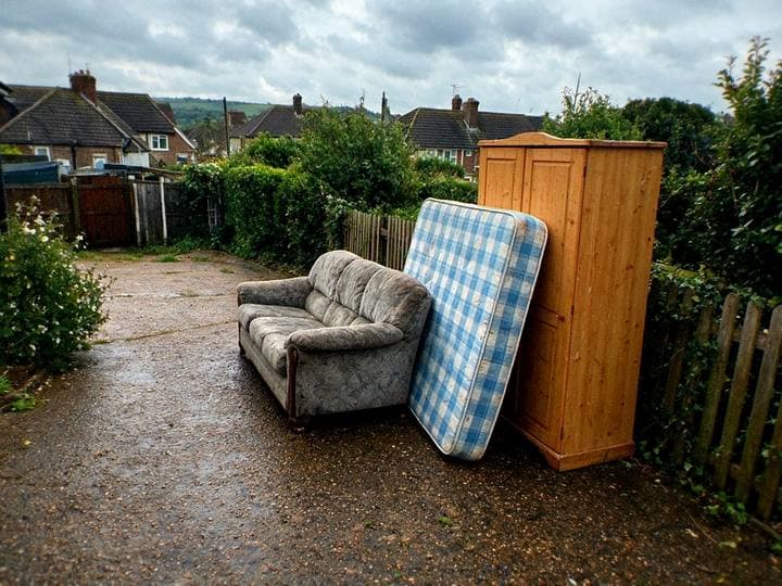 Before: a typical furniture removal job before we started