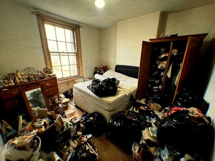 Before: a typical house clearance job before we started