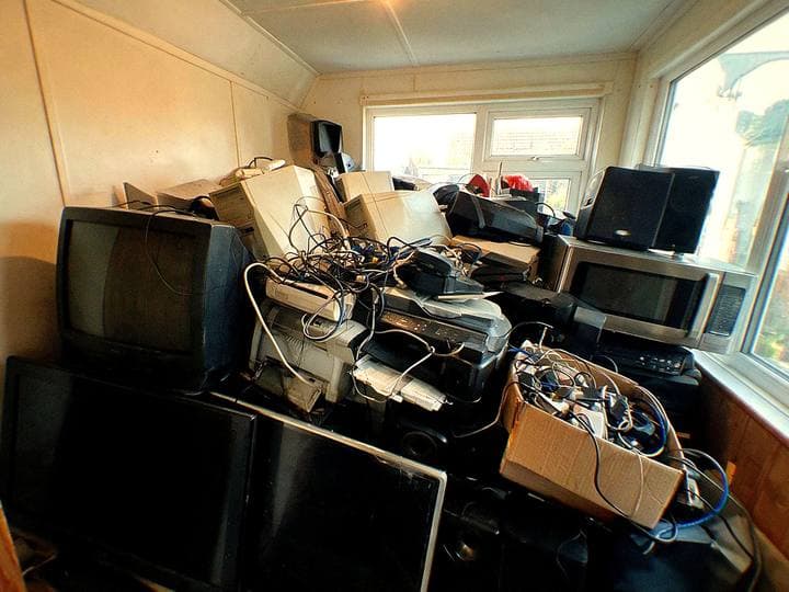 Before: a typical e-waste disposal job before we started