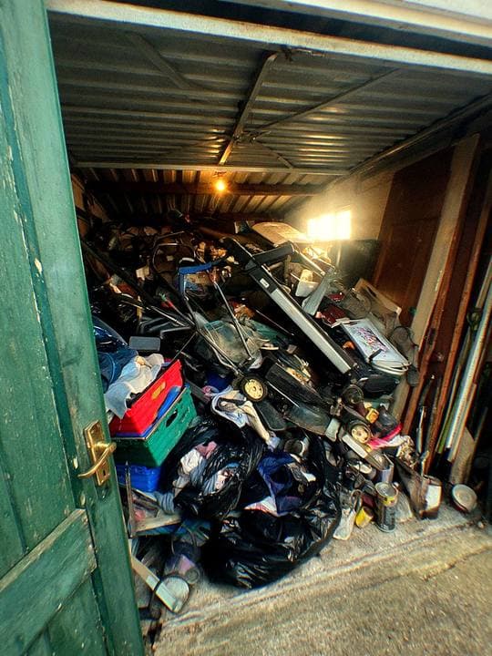 Before: a typical garage clearance job before we started