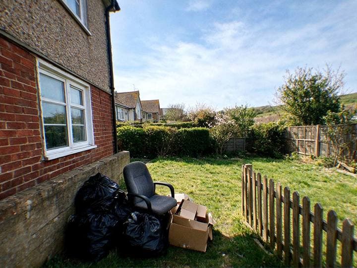 Before: a typical rubbish removal job before we started