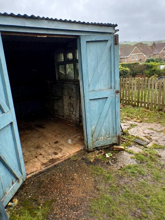 After: the same shed clearance job once cleared