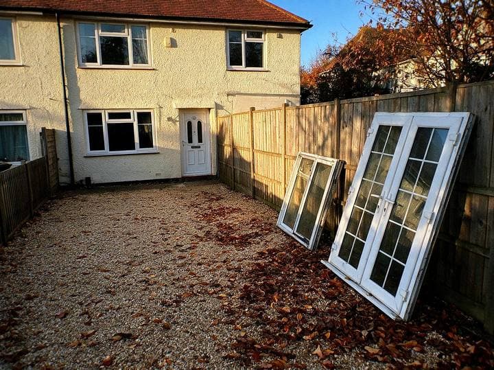 Before: a typical window and door removal job before we started